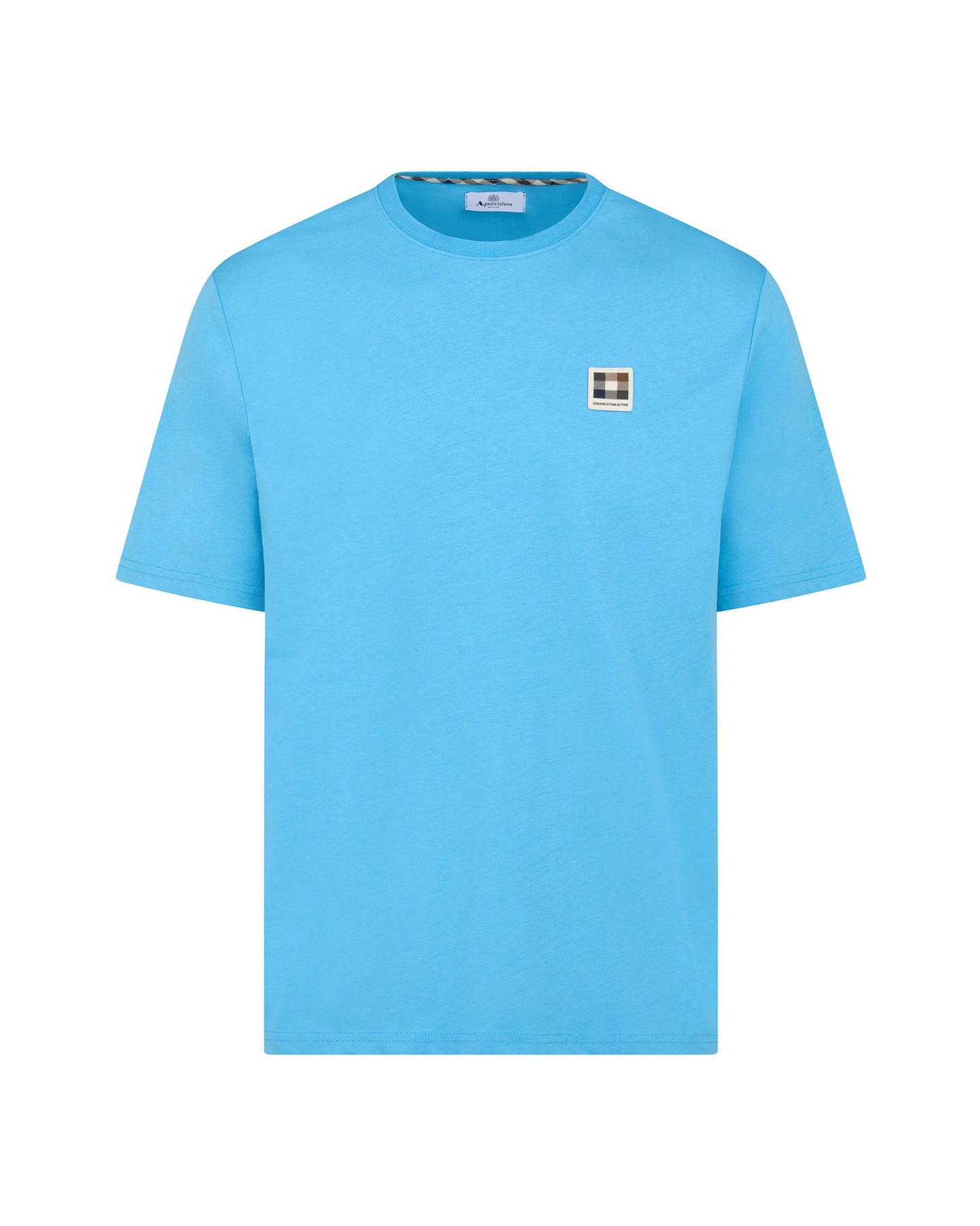 Badge t-shirt celeste