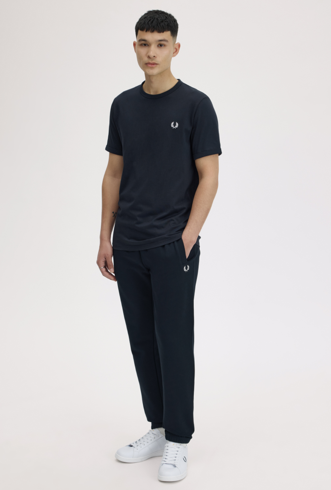 Ringer t-shirt navy
