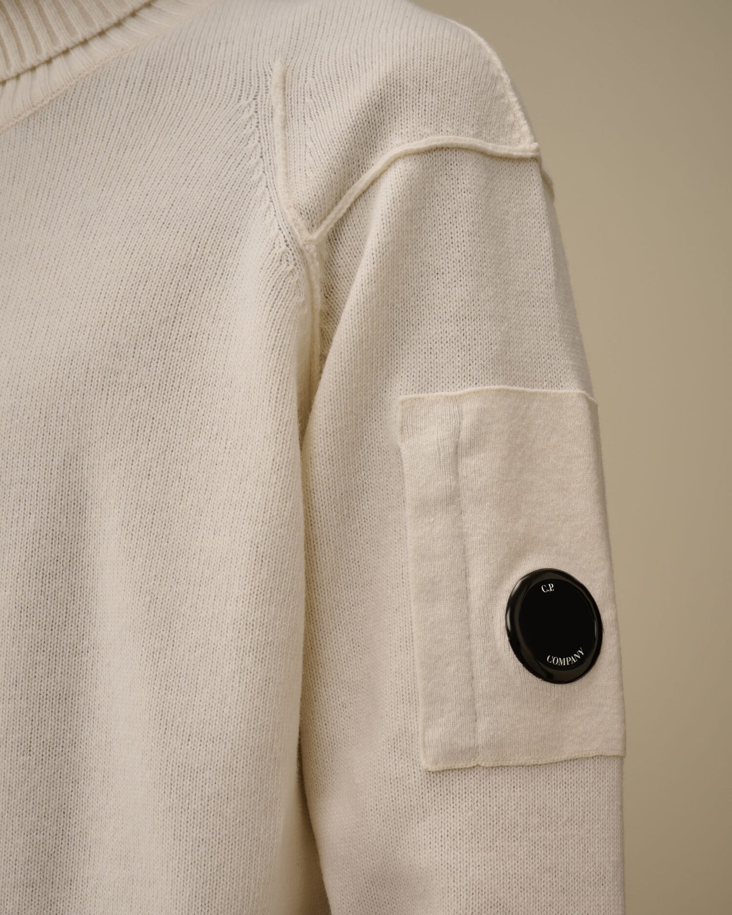 Lambswool Turtleneck grs sweater gauze white