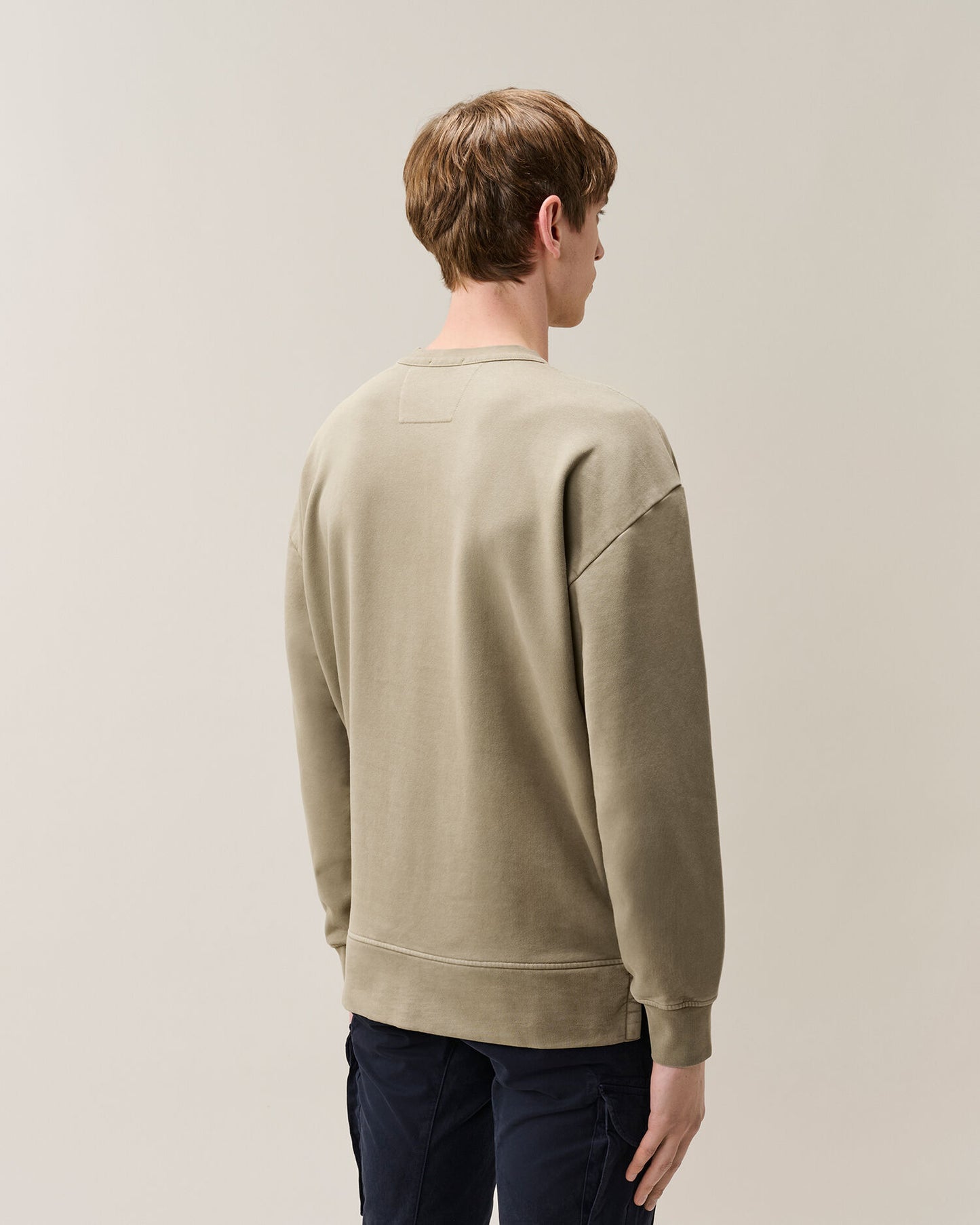 Brushed and Emerized Diagonal sweatshirt fallen rock