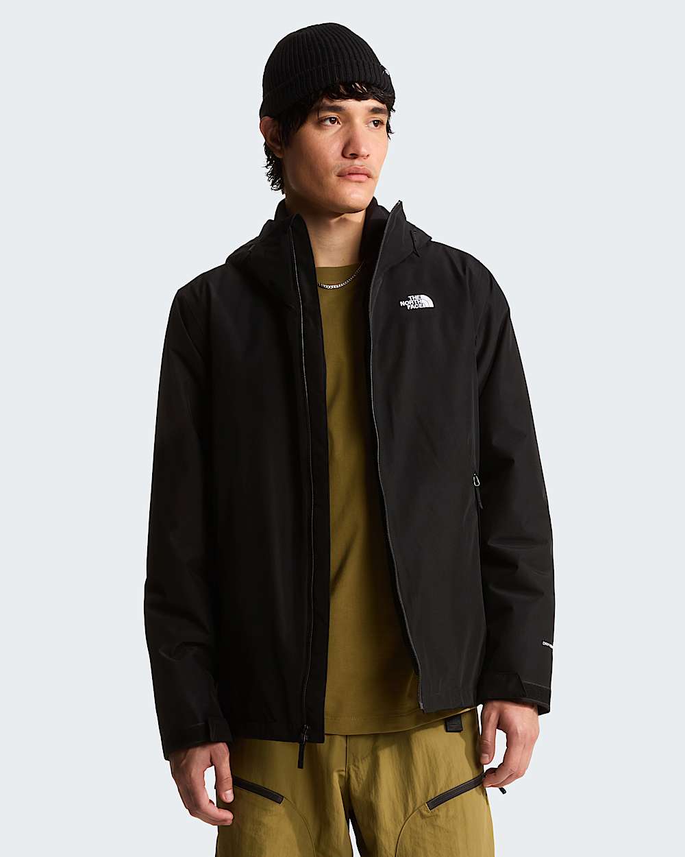 Carto mono triclimate hooded jacket nera