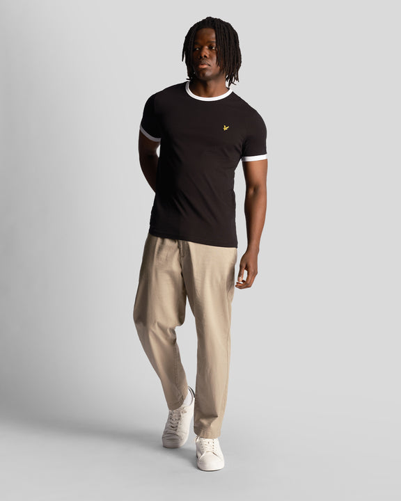 T-shirt ringer nero/bianco