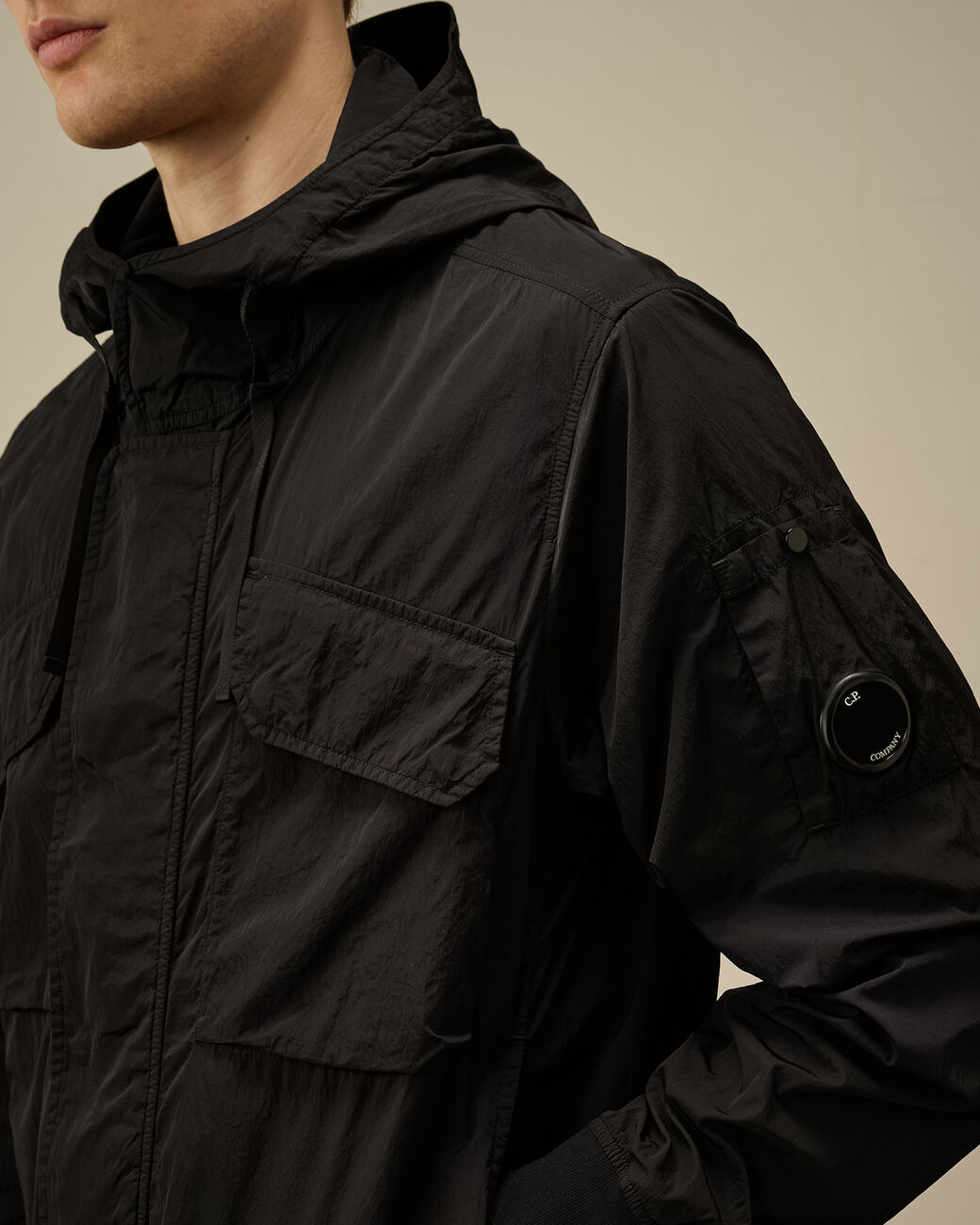 Chrome-R Hooded Lens jacket blu navy