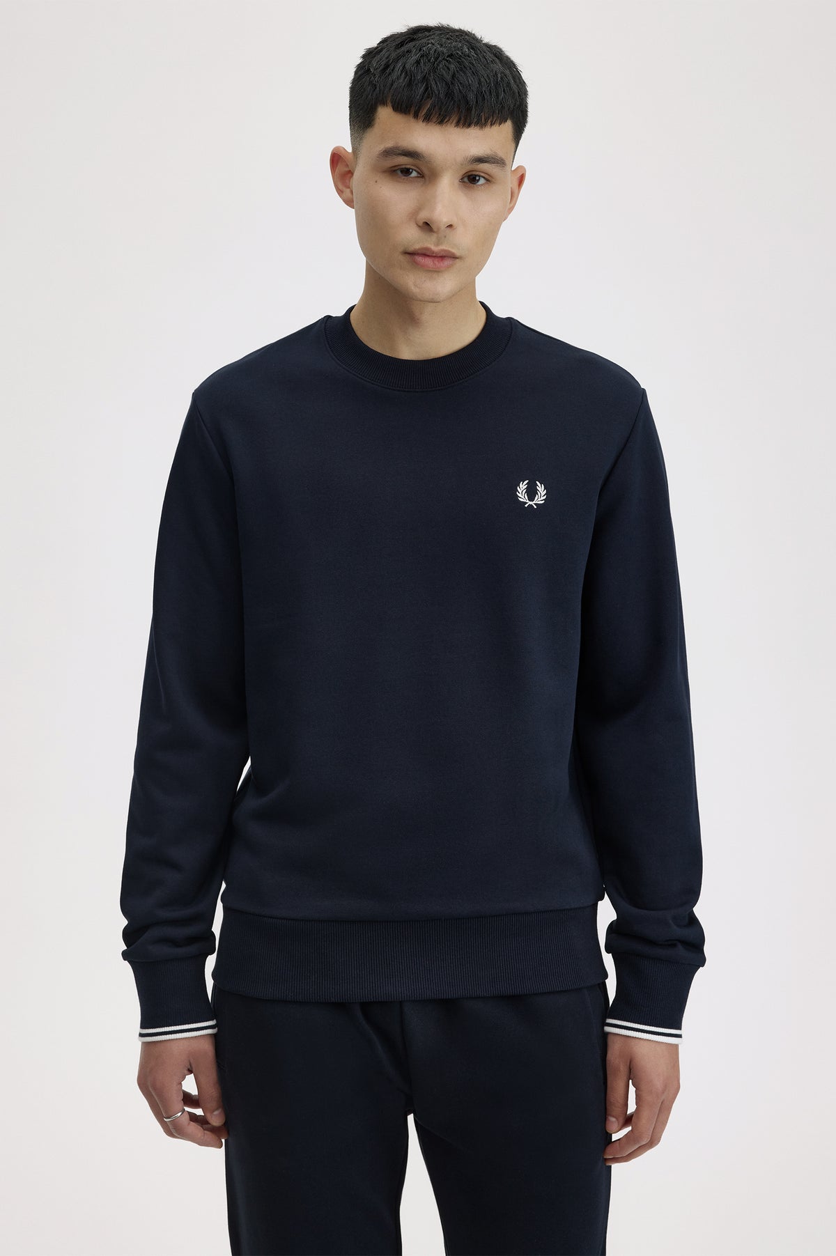 Felpa girocollo navy