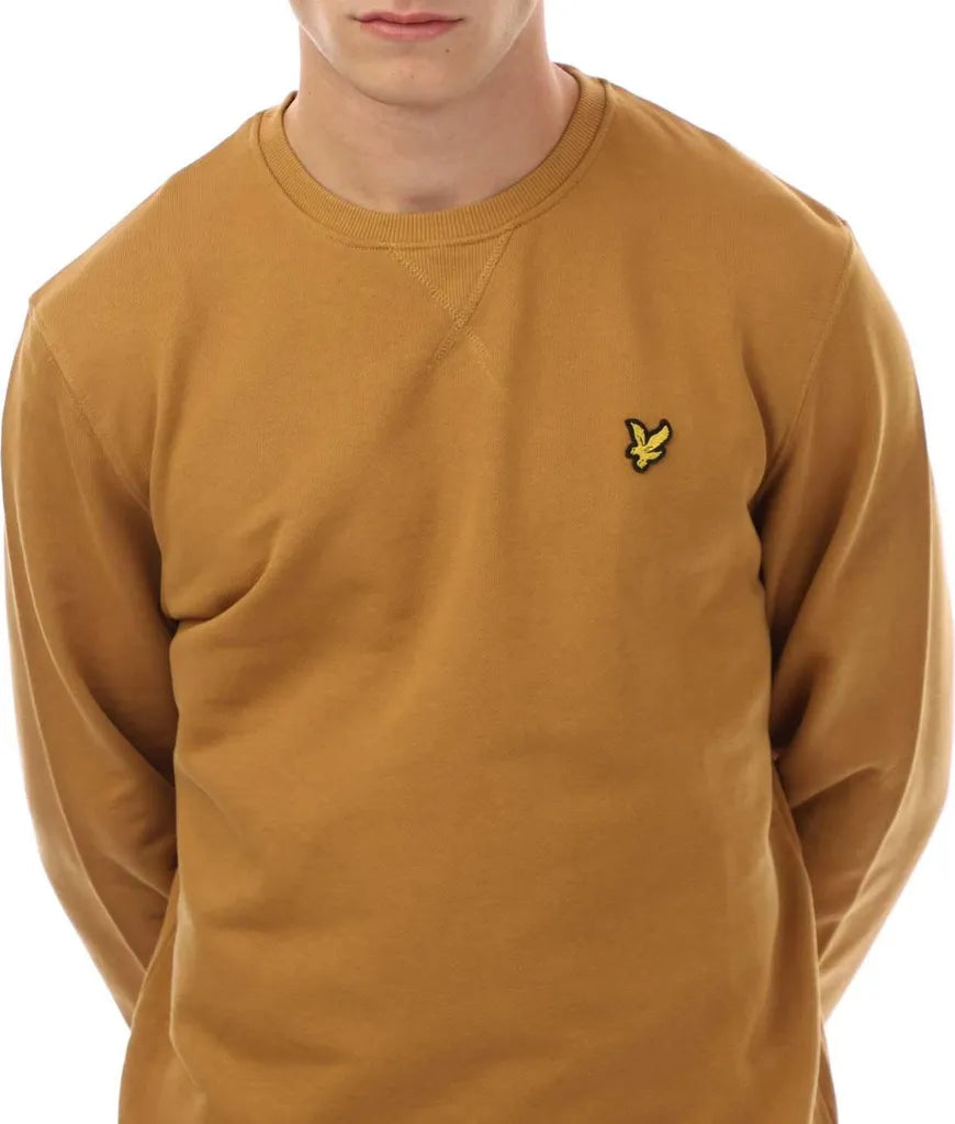 Crew neck sweatshirt camel