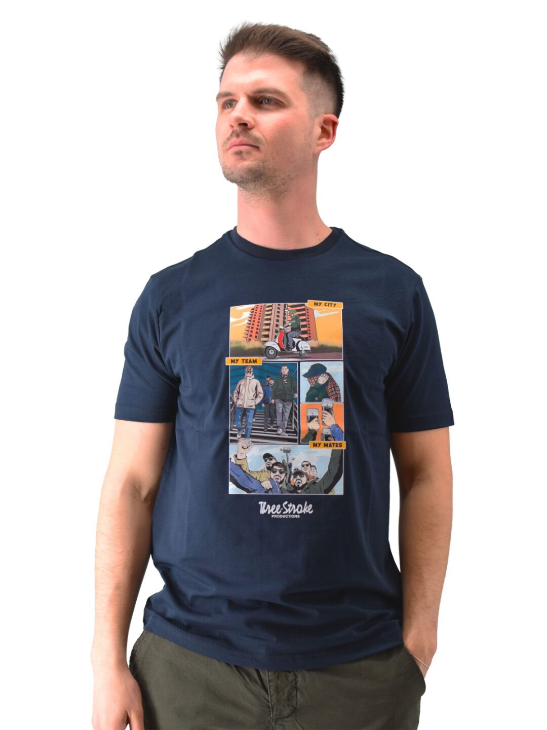 T-shirt my city blu navy