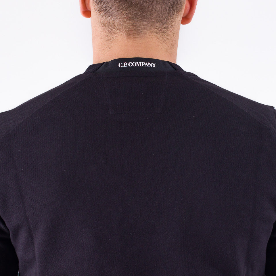 Diagonal raised fleece sweatshirt nera