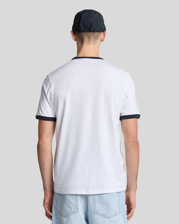 T-shirt ringer bianca/nera