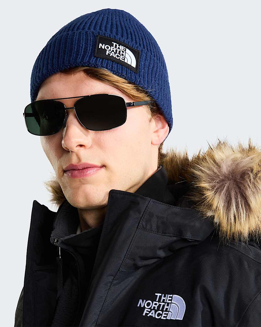 Cuffia logo box blu navy