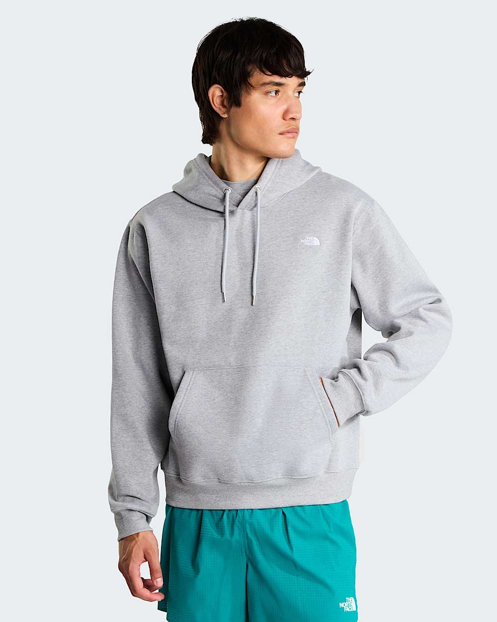 Felpa con cappuccio simple dome grigia