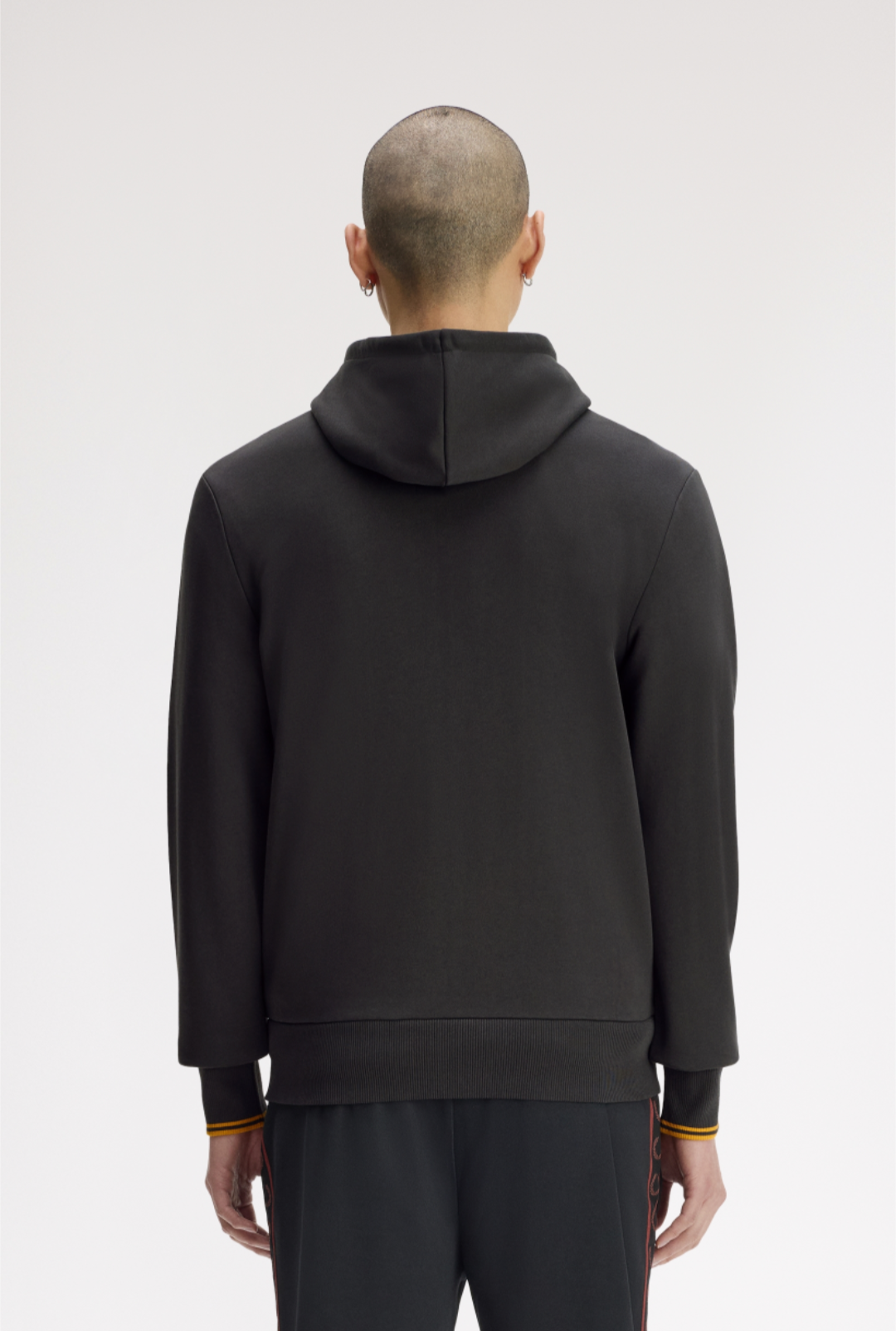 Hooded zip trough sweatshirt grigia