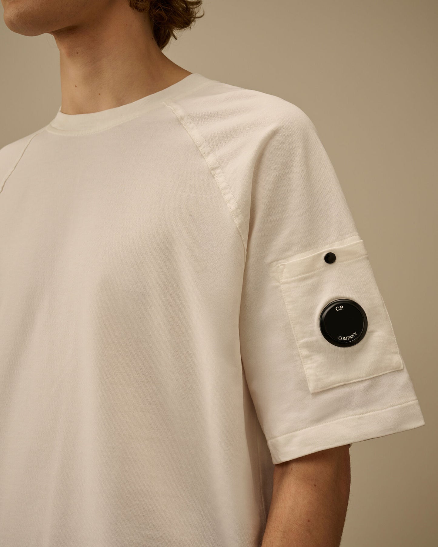 Raglan Lens t-shirt bianca