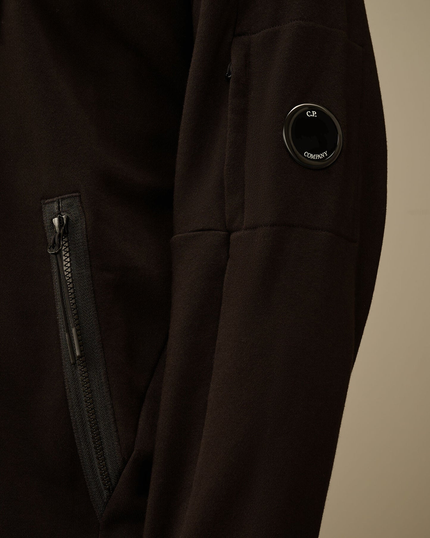 Zipped hoodie Diagonal sweatshirt nera