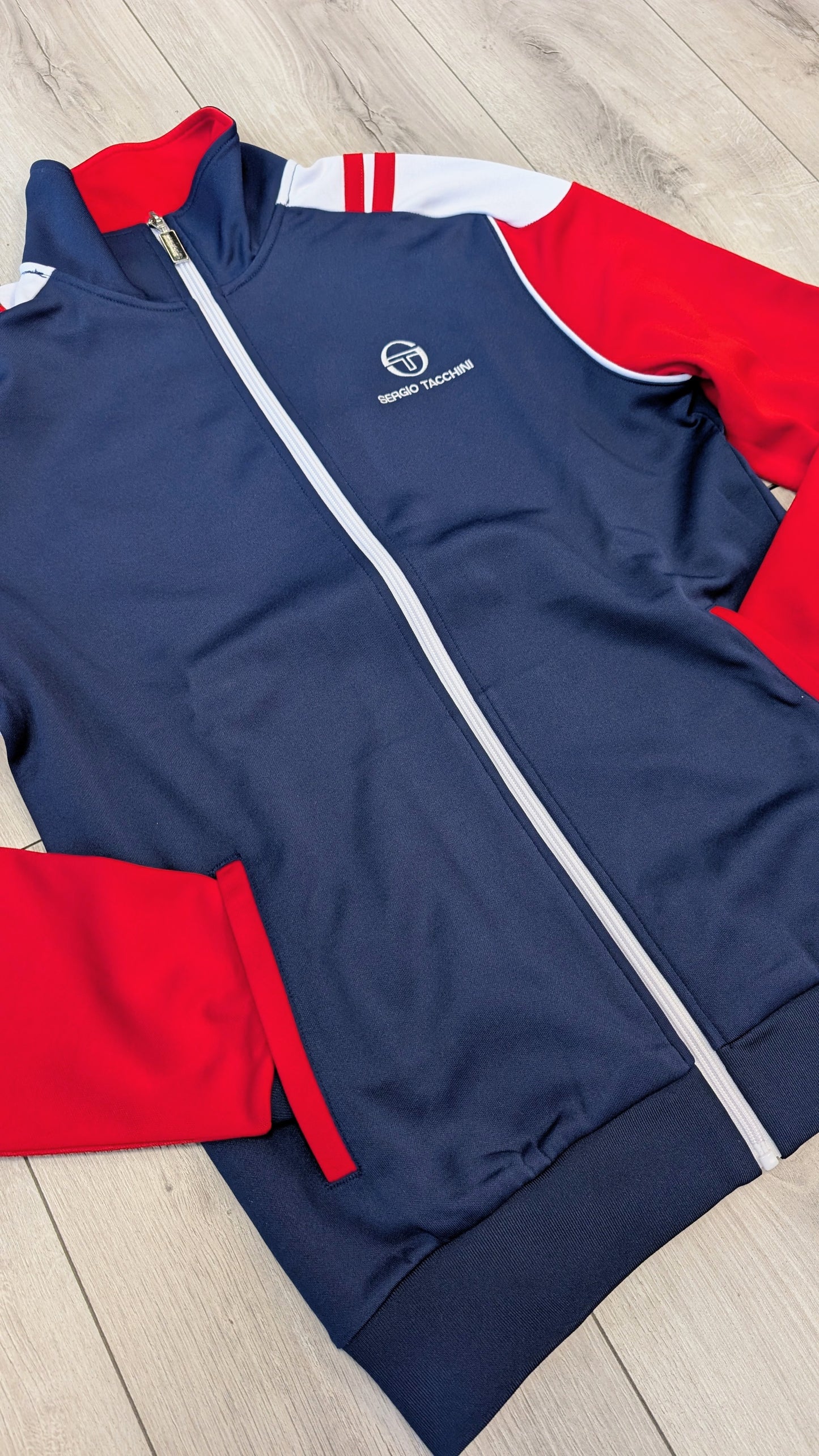 Felpa track top Drive navy blu/White/rosso