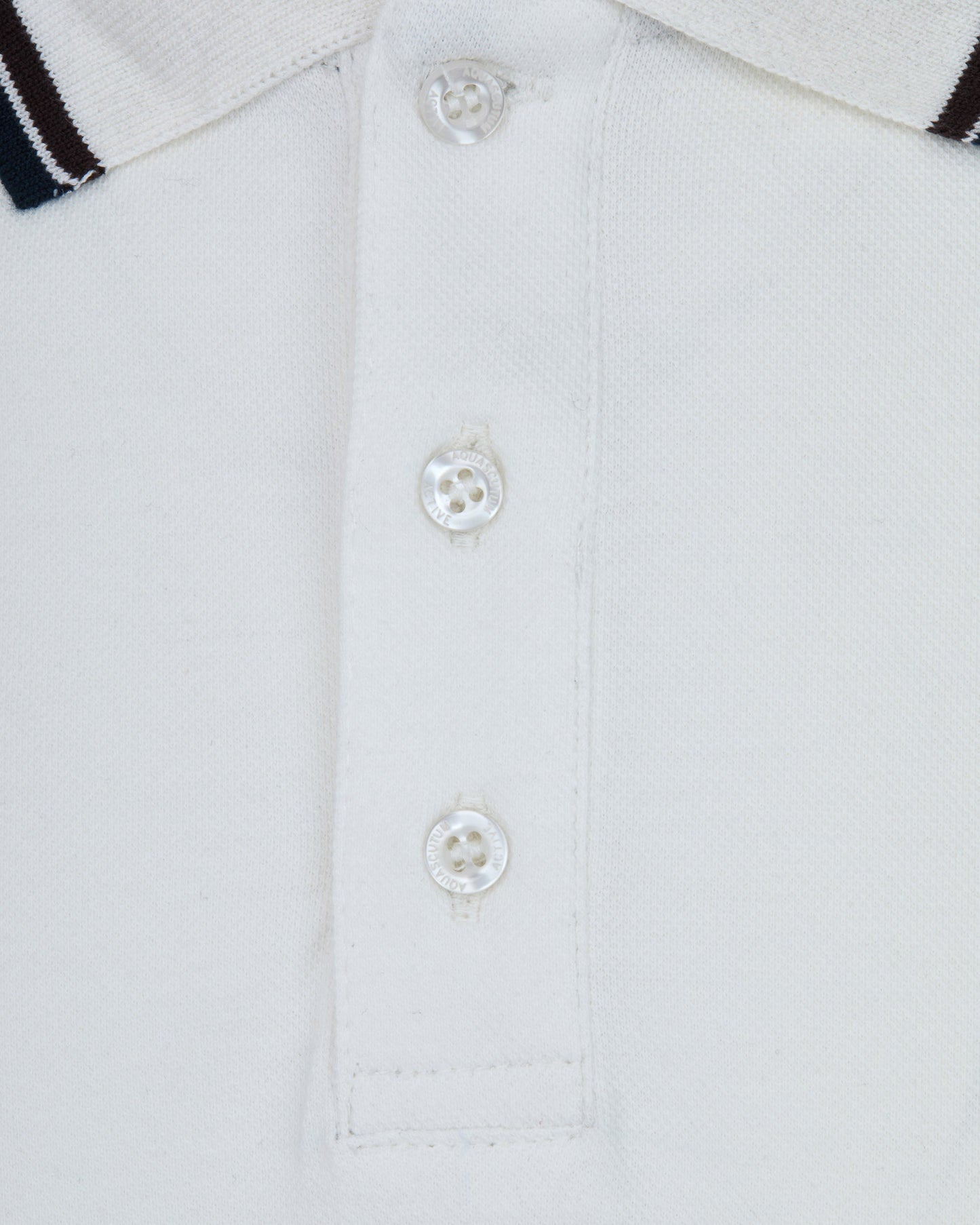 Stretch piquet stripes polo bianca