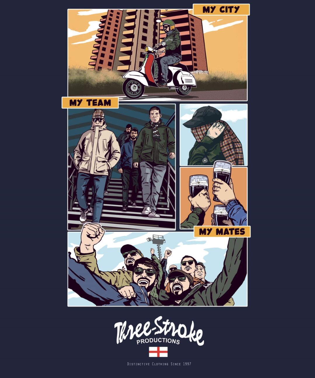 T-shirt my city blu navy
