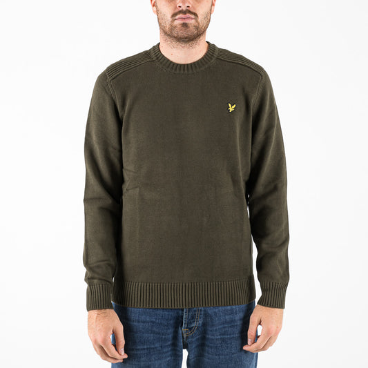Maglione Shoulder detail jumper verde militare