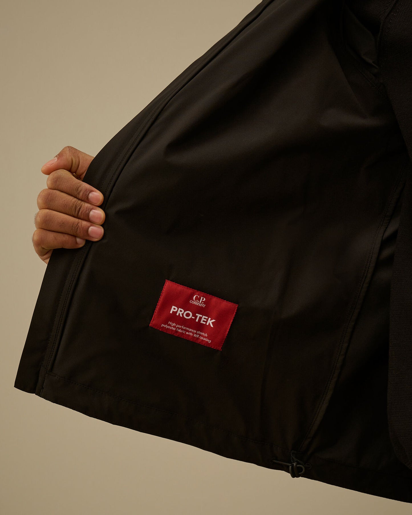 Pro Tek hooded jacket nero