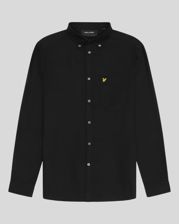 Camicia cotone Oxford nera