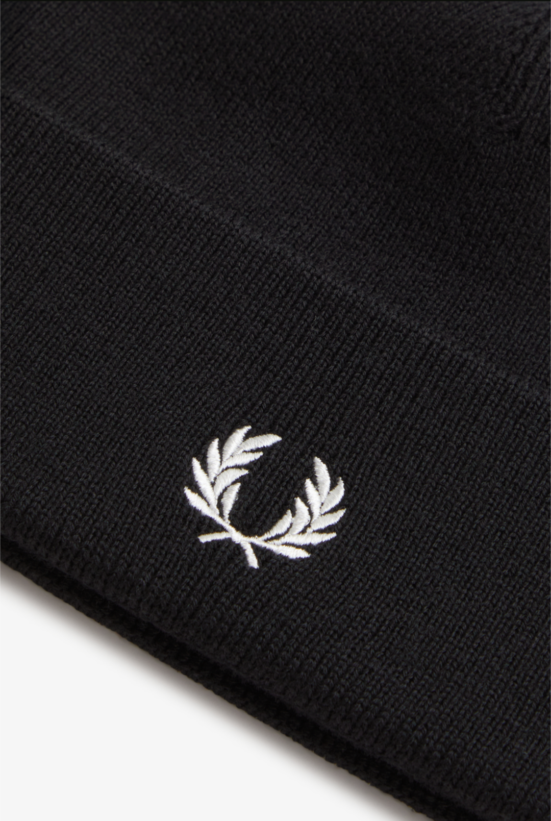 Classic merino wool beanie nera