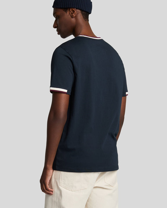 Half tipped t-shirt blu navy