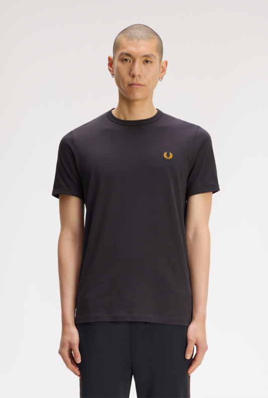 Ringer t-shirt grigia