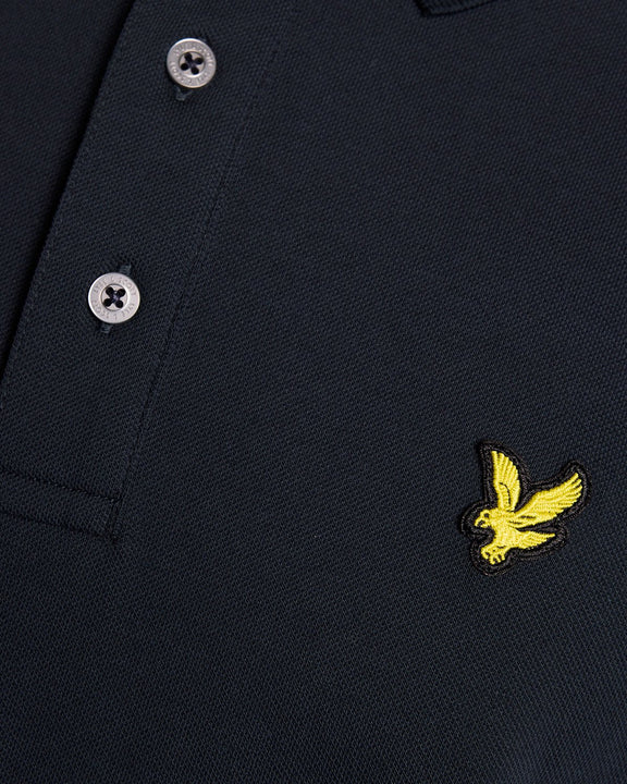 Fine Tipped Polo blu navy/chalck blue
