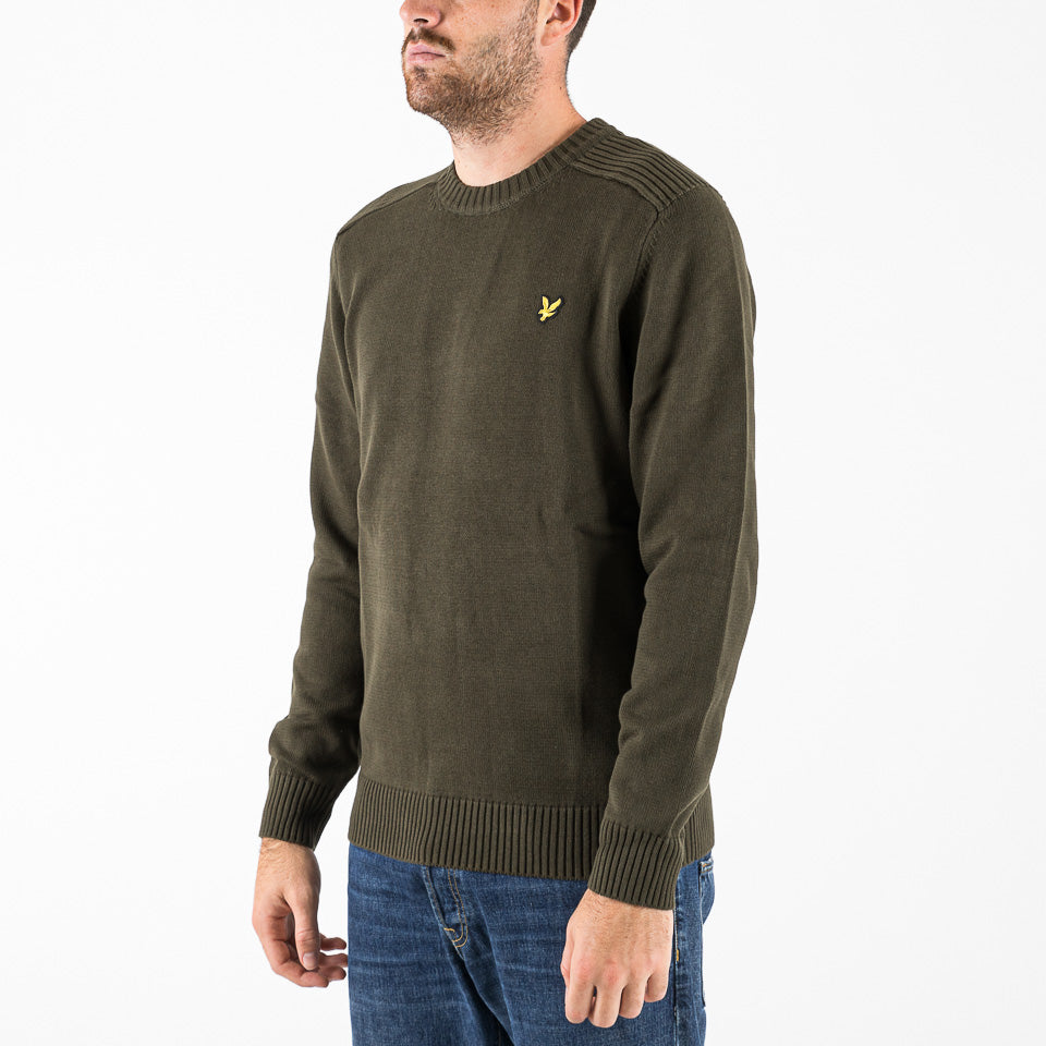 Maglione Shoulder detail jumper verde militare