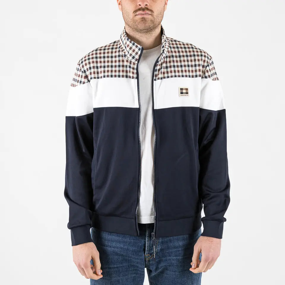 Shoulder track top navy