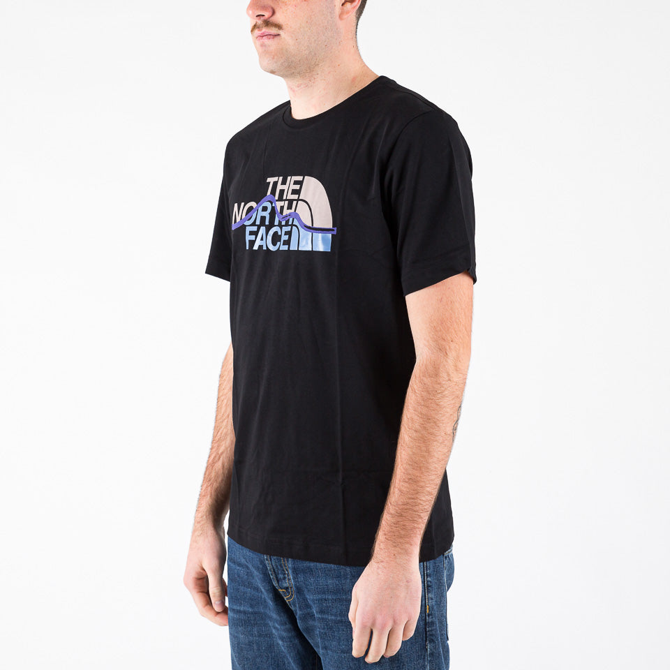 T-shirt Mountain line nera