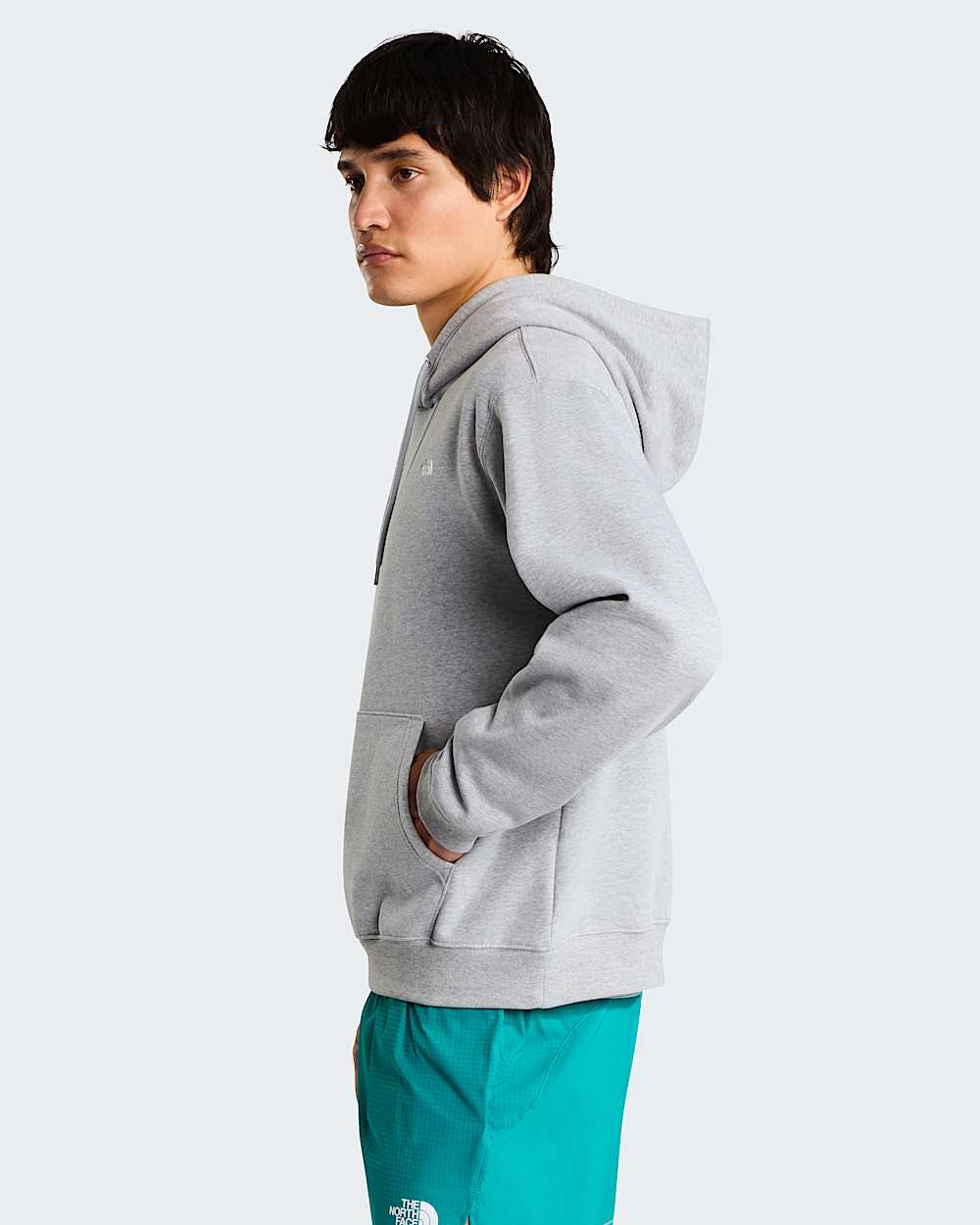 Felpa con cappuccio simple dome grigia