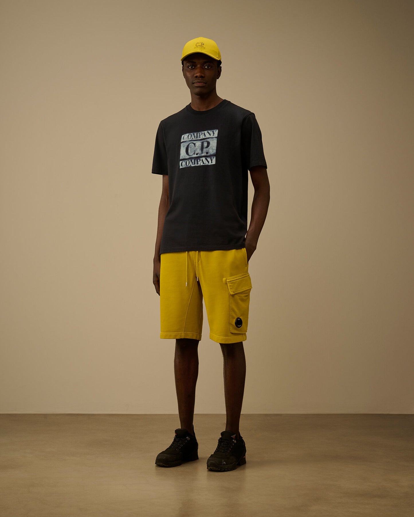 T-shirt jersey sleeve faded logo blu navy
