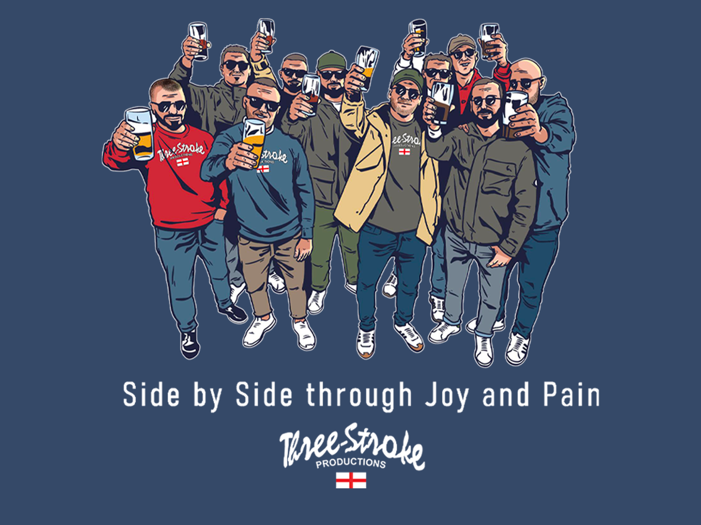 T-shirt side by side navy