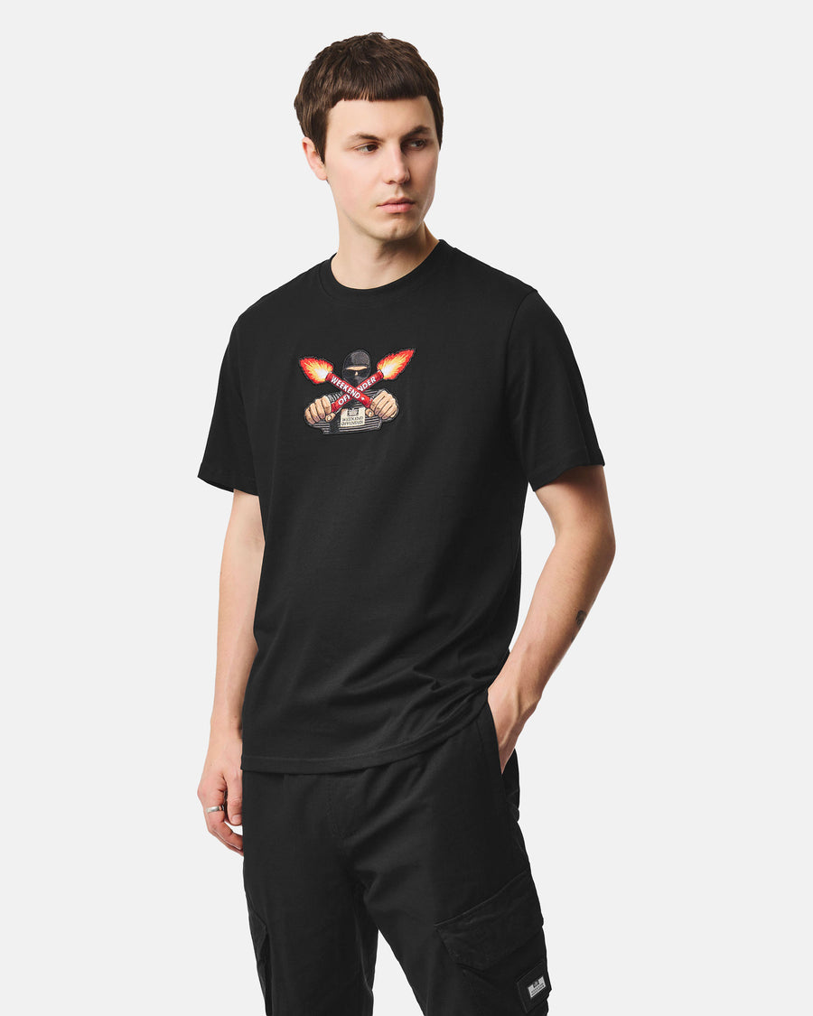 T-shirt Fulgar nera