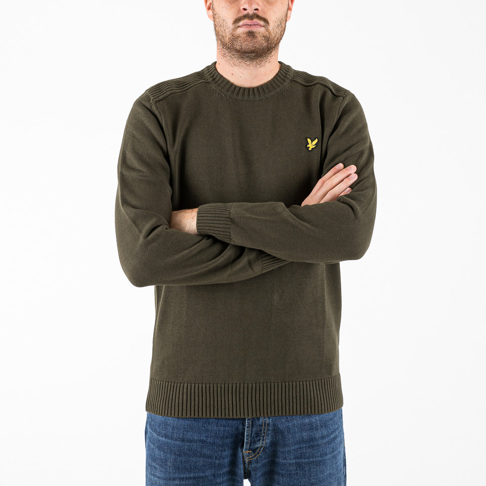 Maglione Shoulder detail jumper verde militare