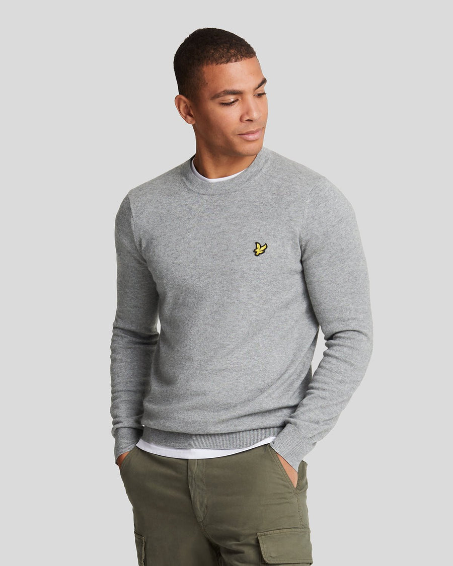 Maglione Lambswool mid grey marl