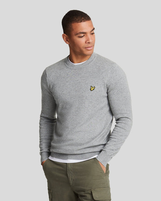 Maglione Lambswool mid grey marl