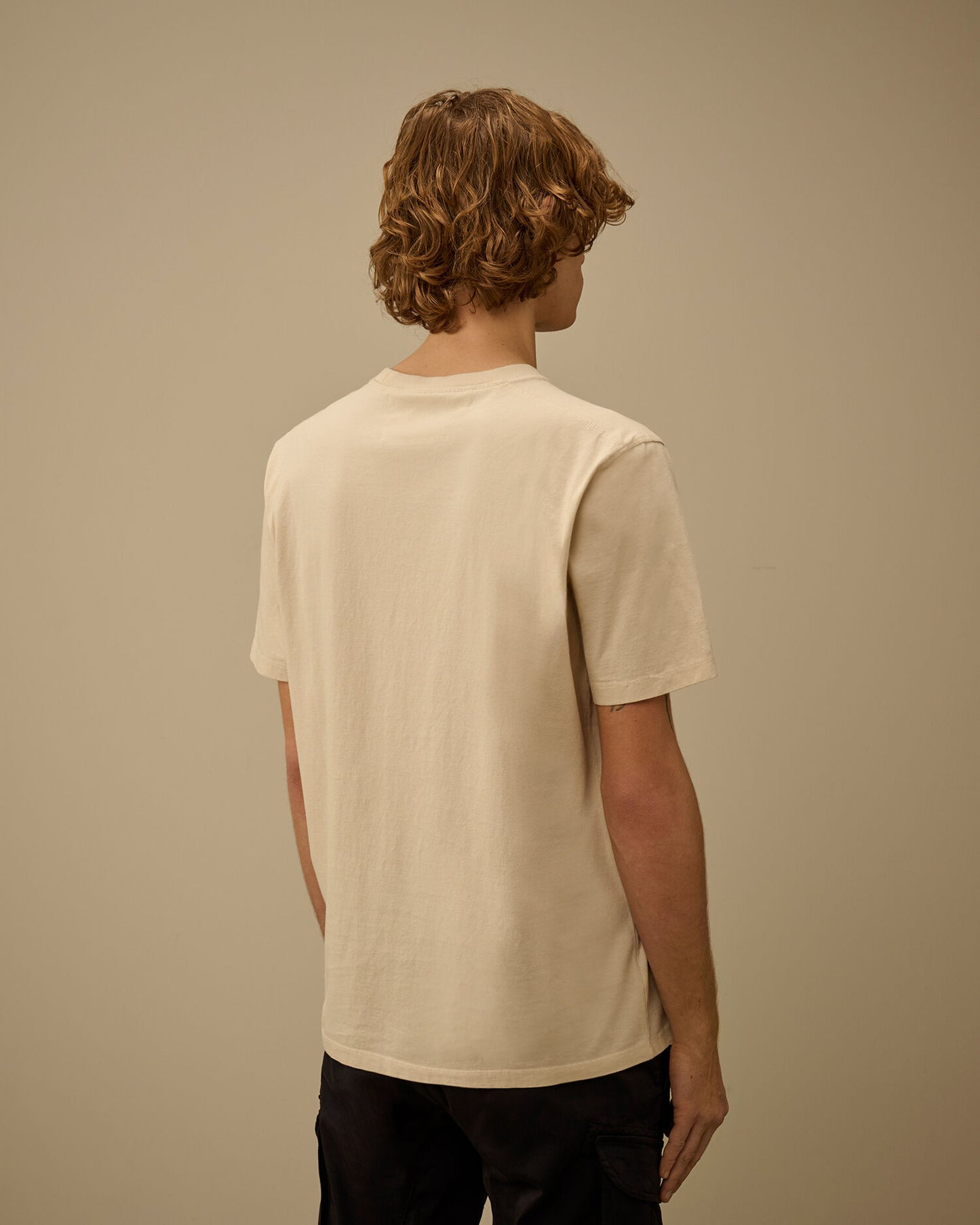 T-shirt jersey sleeve faded logo Frozen dew -white