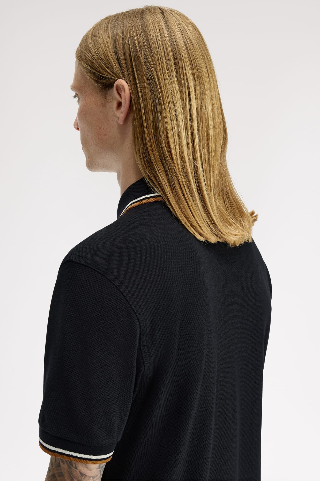 Twin Tipped polo nera/gold