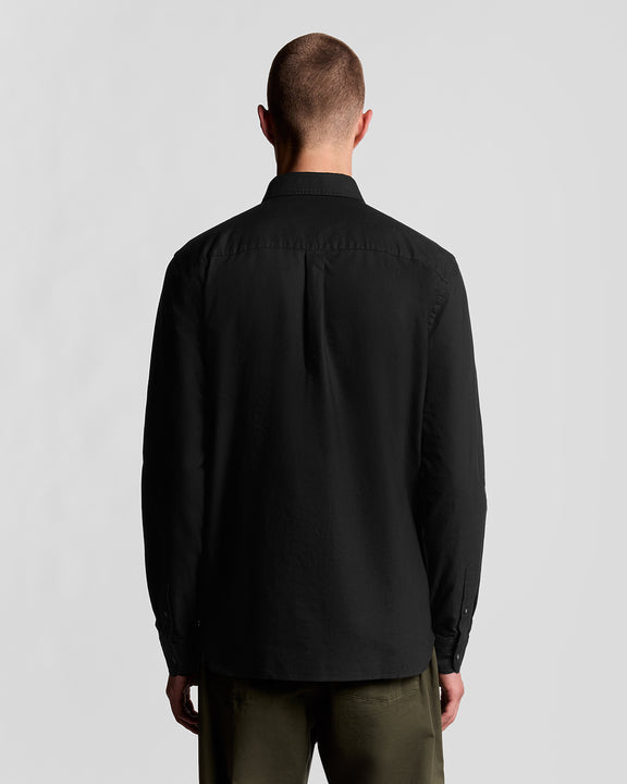 Camicia cotone Oxford nera
