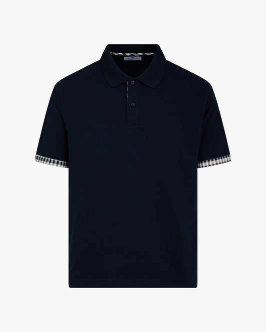 Stretch sleeves polo navy