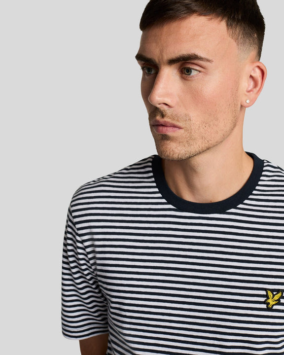 T-shirt linen blend Breton stripe