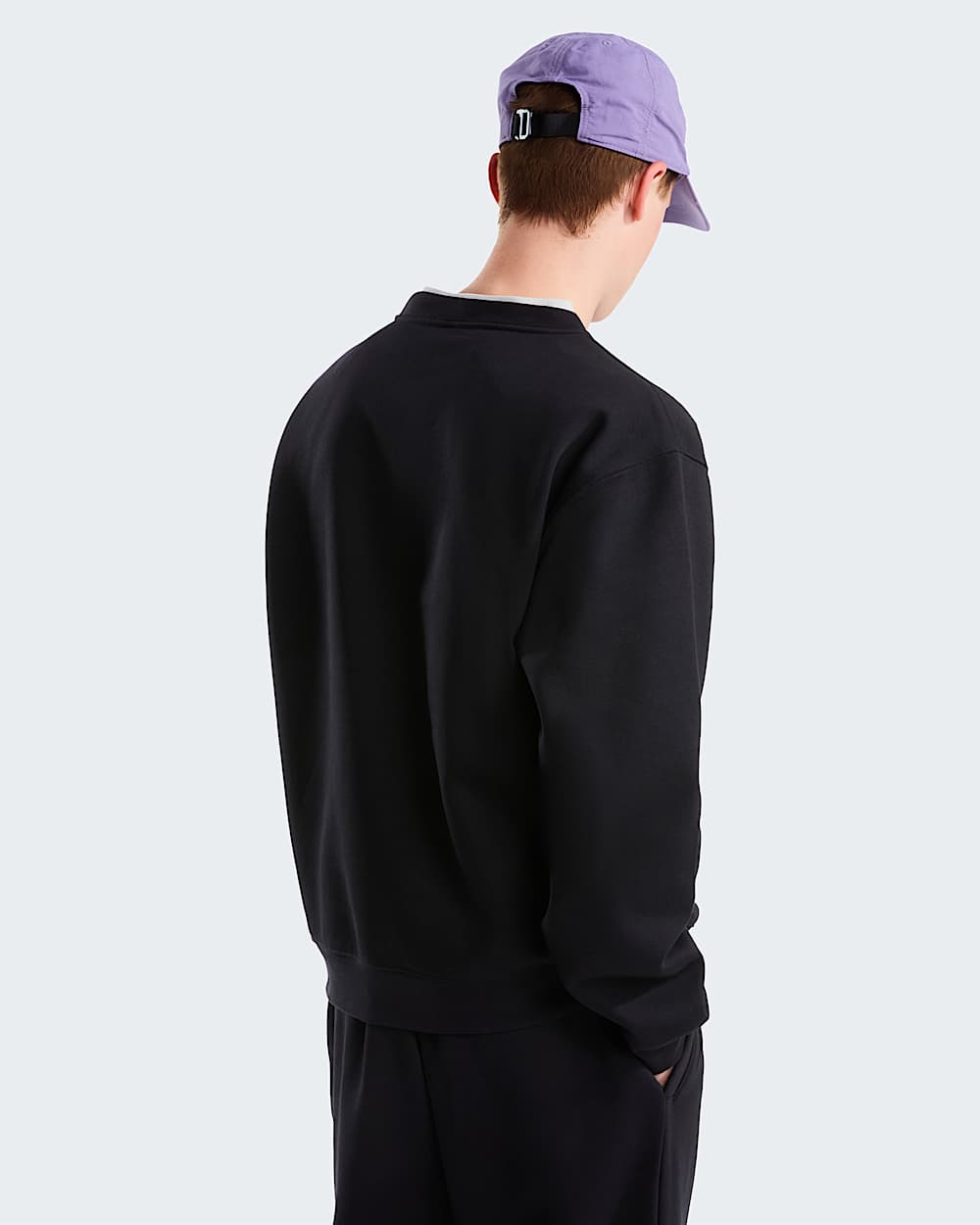 Felpa girocollo simple dome nera