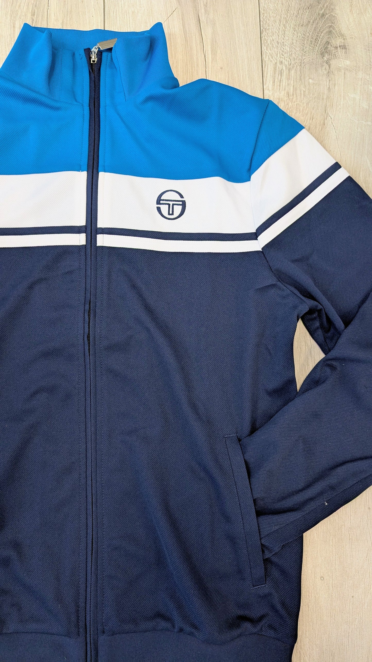 Felpa track top Damarindo blu/White/navy blu