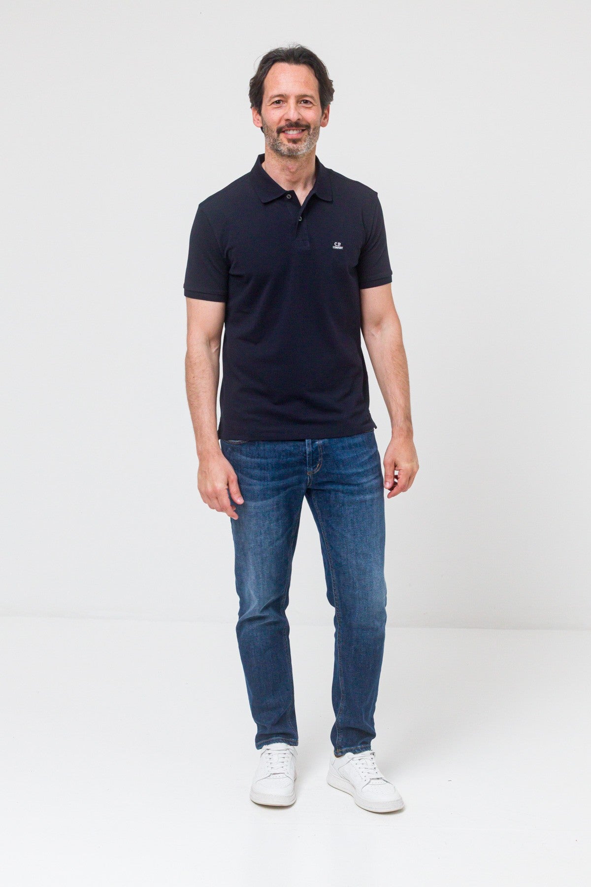 Stertch Piquet polo shirt blu navy