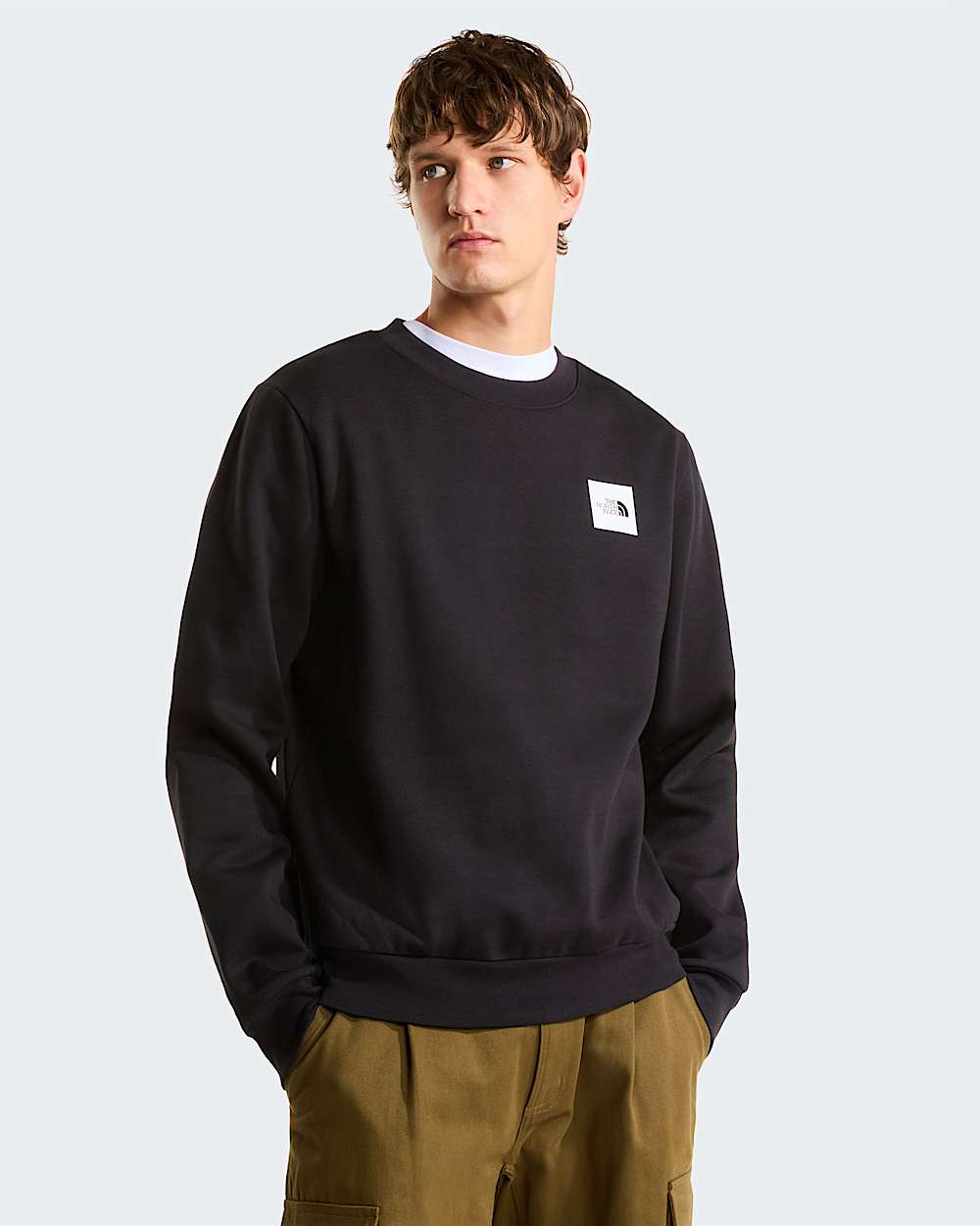 Felpa girocollo box half dome nera