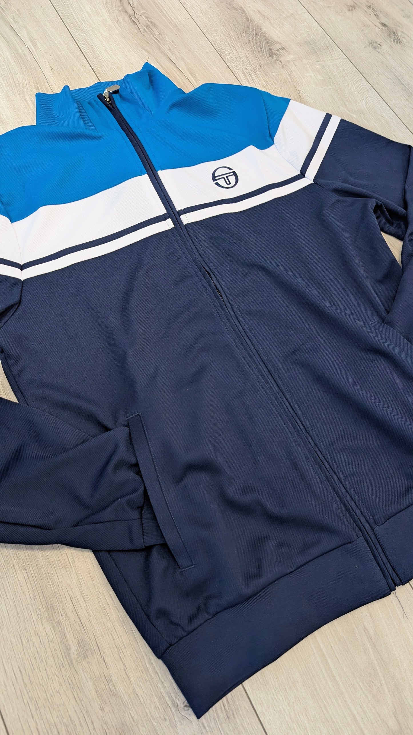 Felpa track top Damarindo blu/White/navy blu