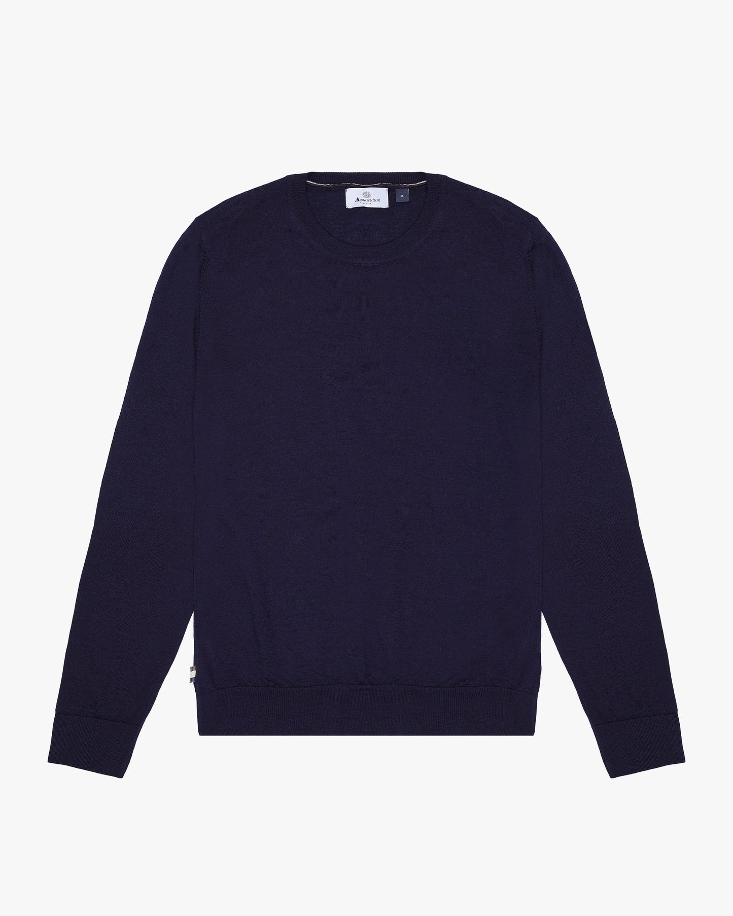 Maglione 100% merino blu toppe check