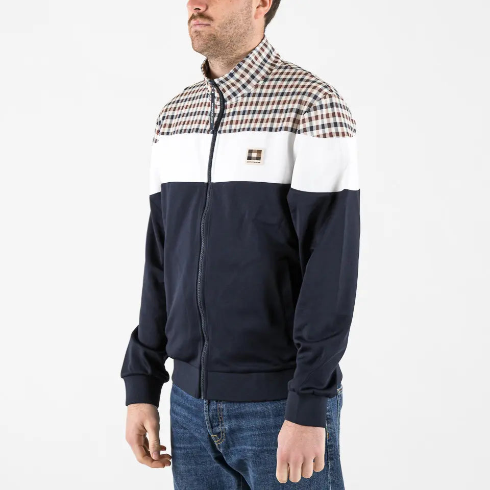 Shoulder track top navy