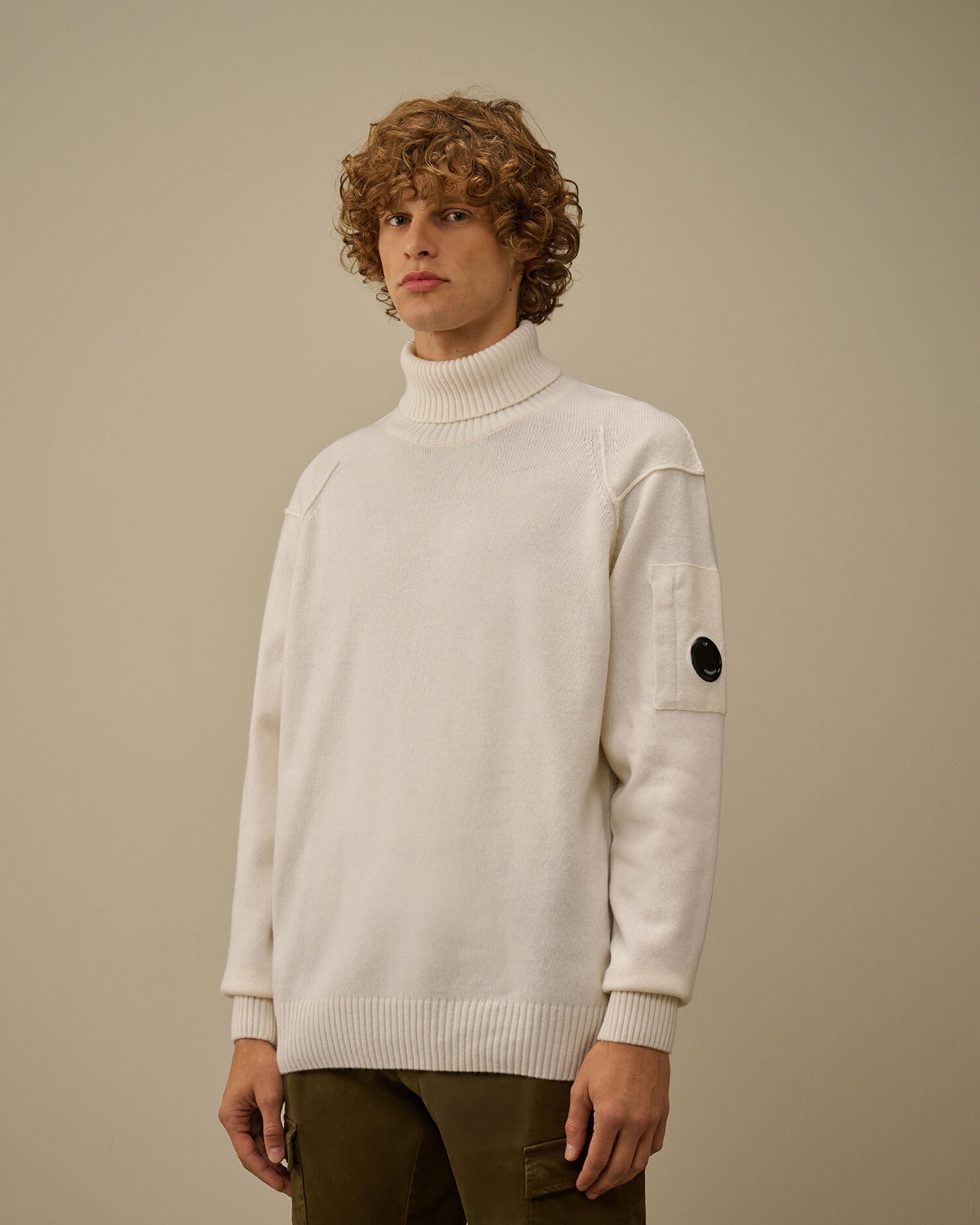 Lambswool Turtleneck grs sweater gauze white